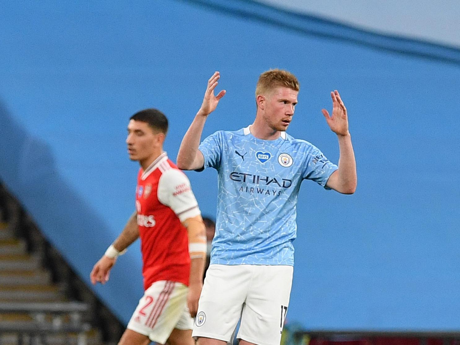 Kevin De Bruyne shows his frustration