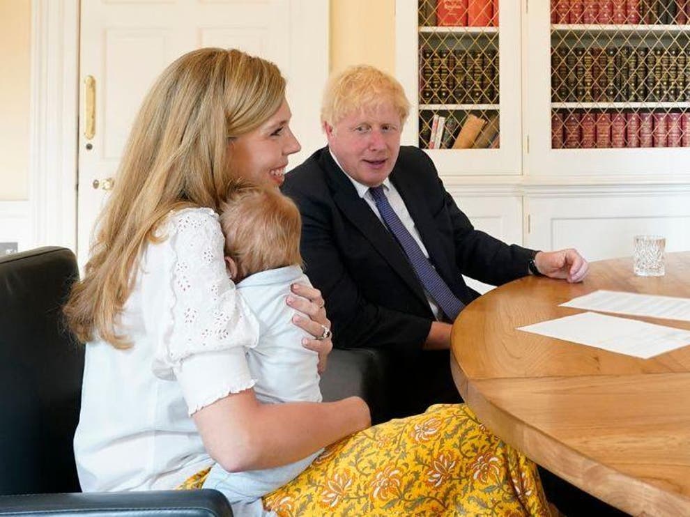 Boris Johnson pictured with son Wilfred for the first time ...