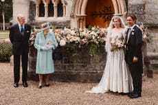 Princess Beatrice wears vintage wedding gown borrowed from the Queen
