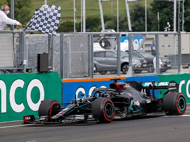 Lewis Hamilton takes victory at the Hungaroring to win an eighth Hungarian Grand Prix