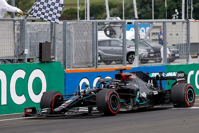 Lewis Hamilton takes victory at the Hungaroring to win an eighth Hungarian Grand Prix