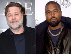 Russell Crowe recalls bizarre Kanye West clash over song lyrics