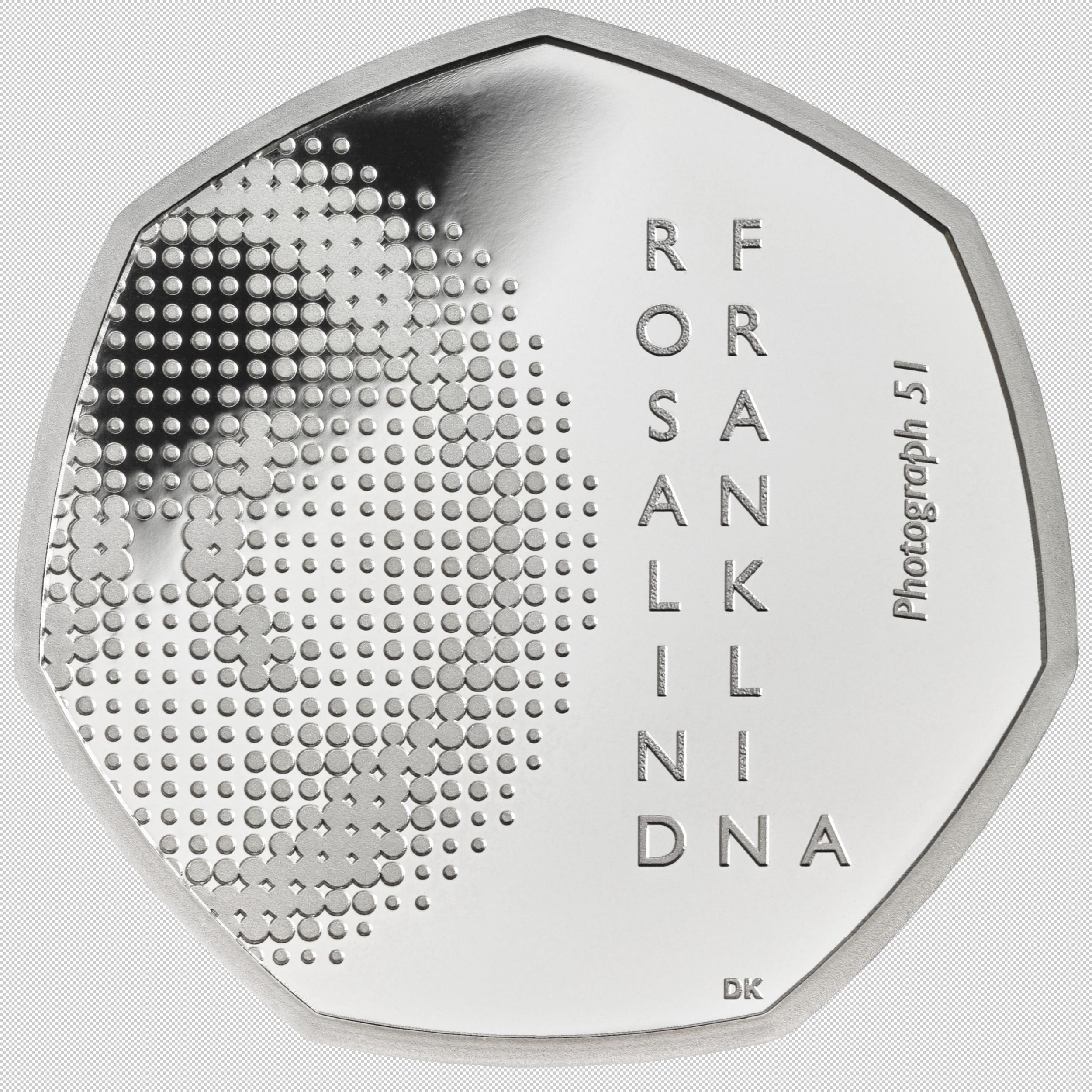 The coin features Franklin’s name alongside a depiction of Photograph 51 (PA)