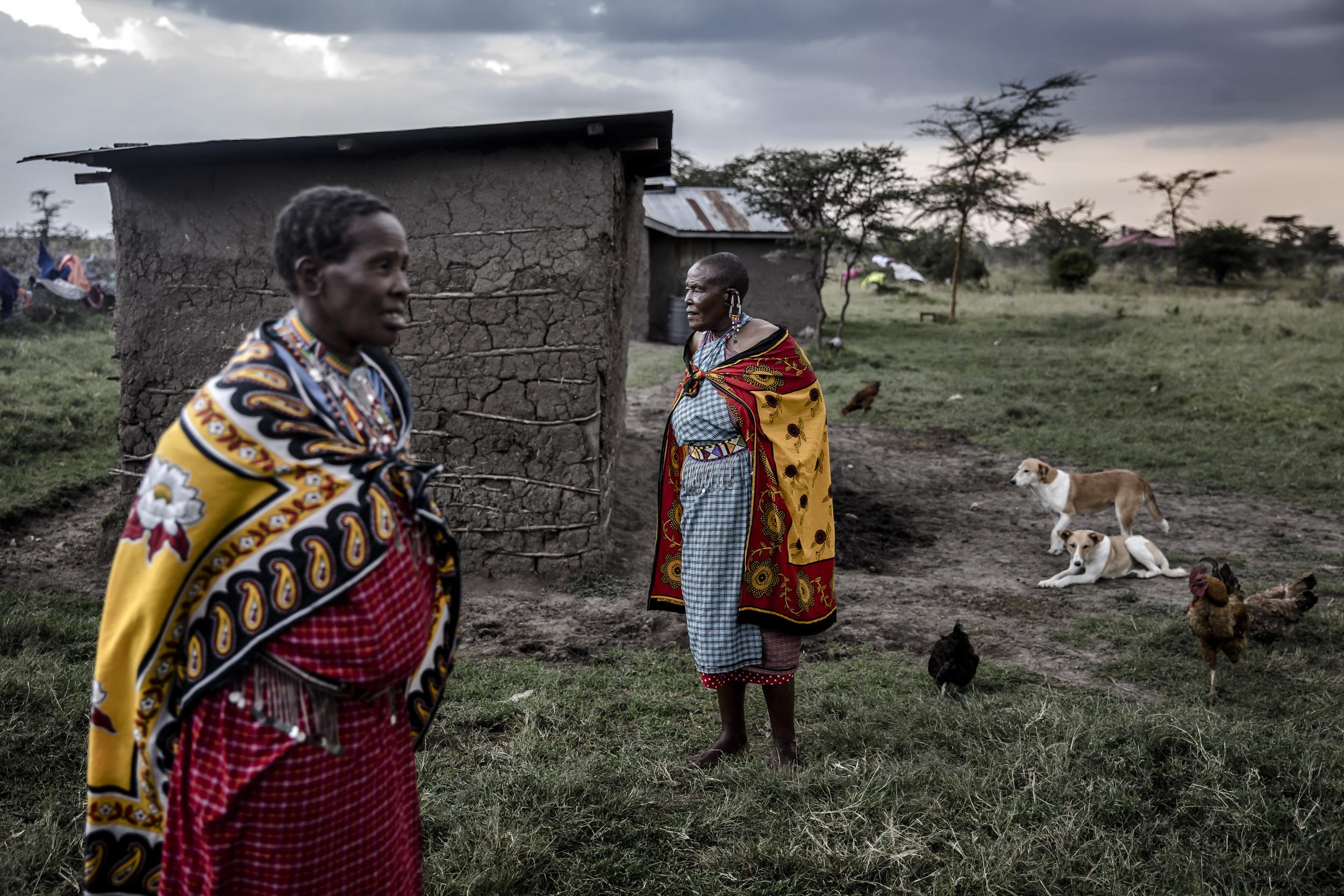 Dewal Sengeny, left, and her mother, Koko Sengeny, rely on the tourism dollars that support a conservancy