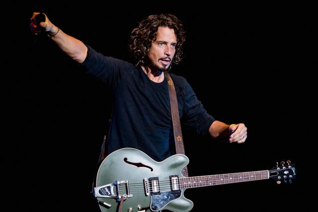 Chris Cornell performs during the 2014 Lollapalooza Brazil festival on 6 April 2014 in Sao Paulo, Brazil.
