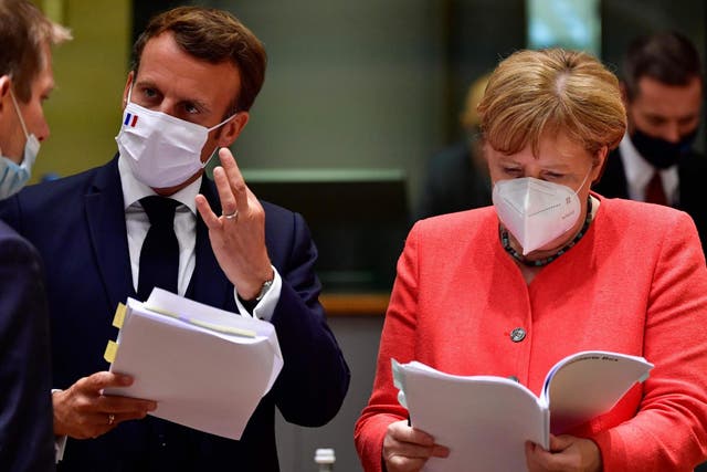 Emmanuel Macron and Angela Merkel kept hopes of a deal alive, a diplomat said