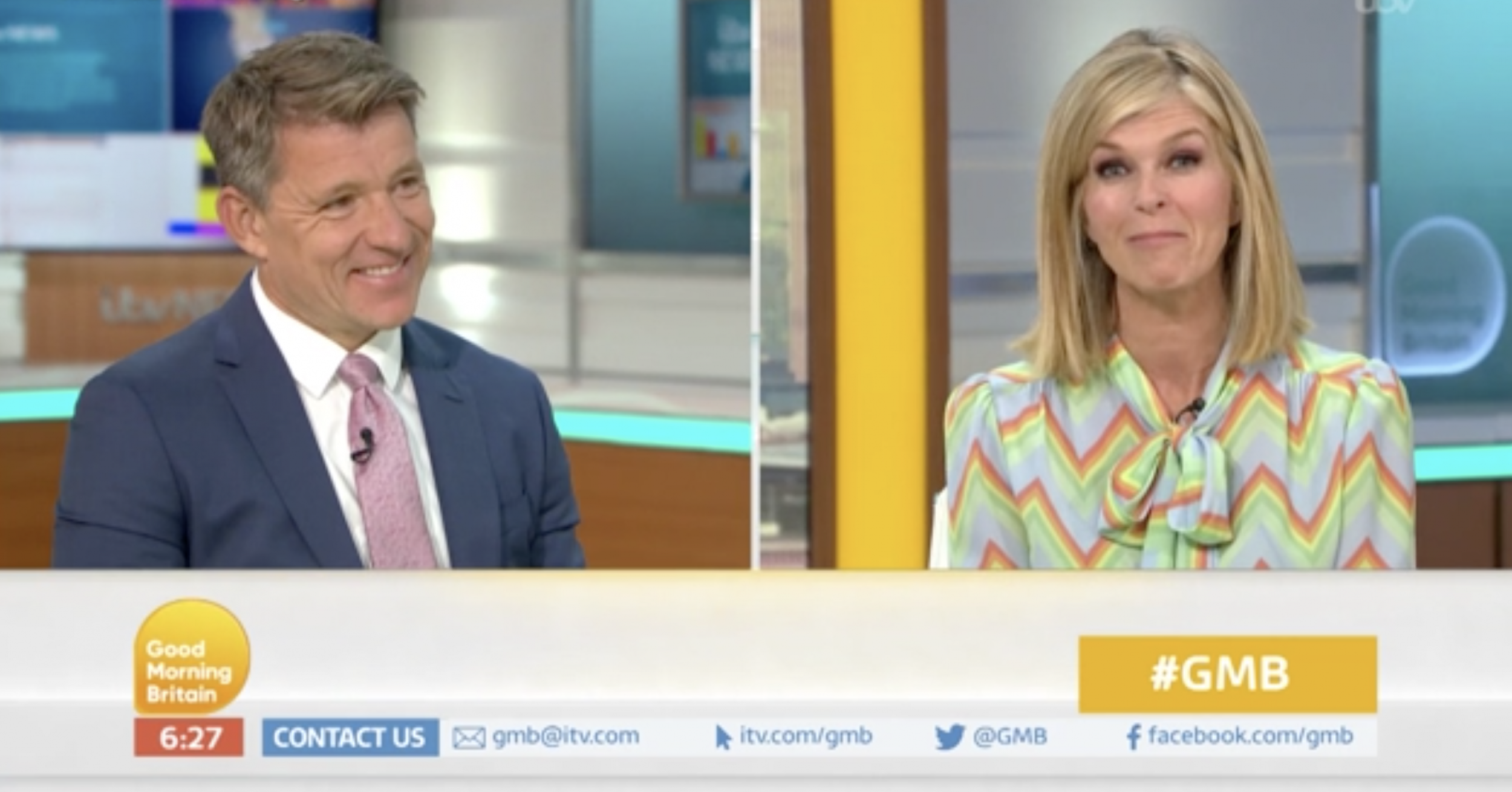 Kate Garraway said Derek has watched her on Good Morning Britain (ITV)