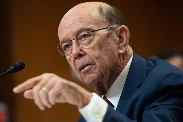 US Secretary of Commerce Wilbur Ross, who announced sanctions against Chinese companies on Monday