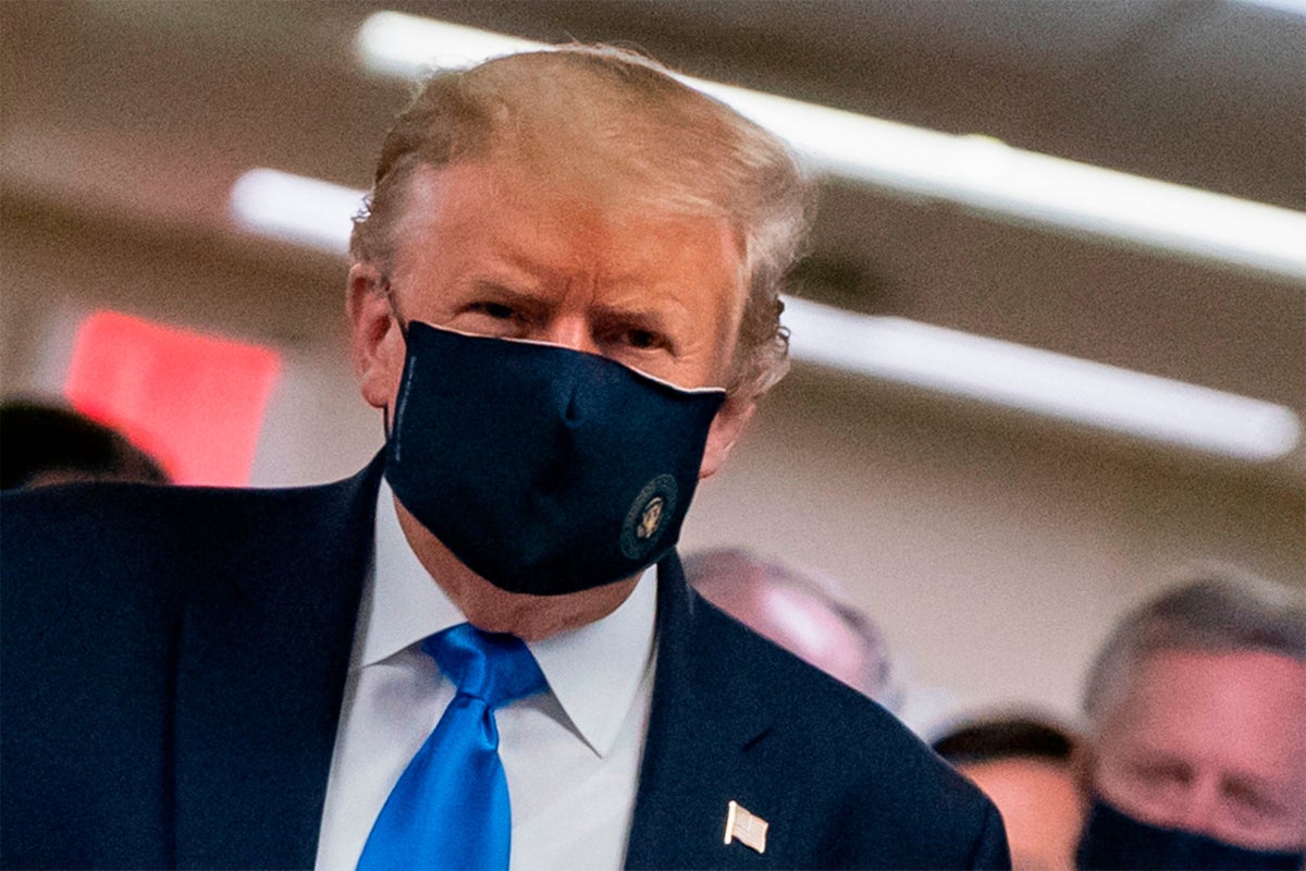 Trump tweet praises masks before he attends event without one | The ...