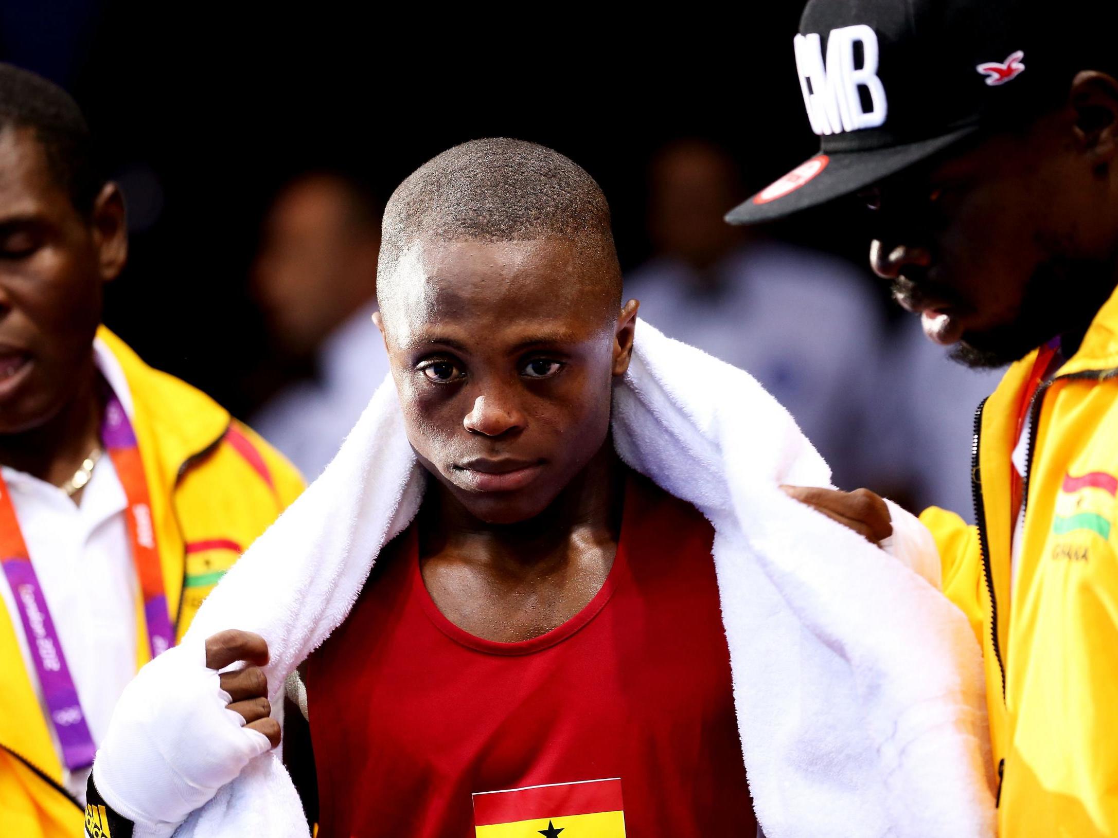 Isaac Dogboe represents Ghana at the 2012 Olympics in London