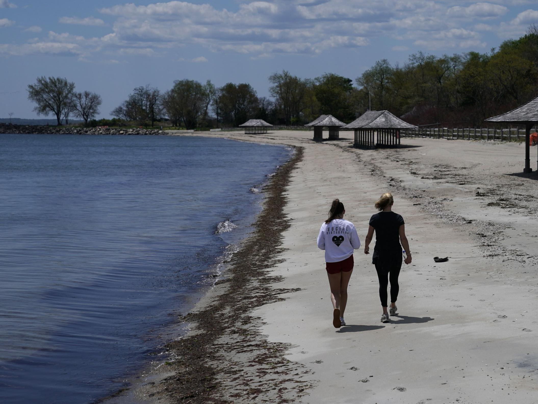 The beach on the Long Island Sound on Tod’s Point in Old Greenwich, Connecticut