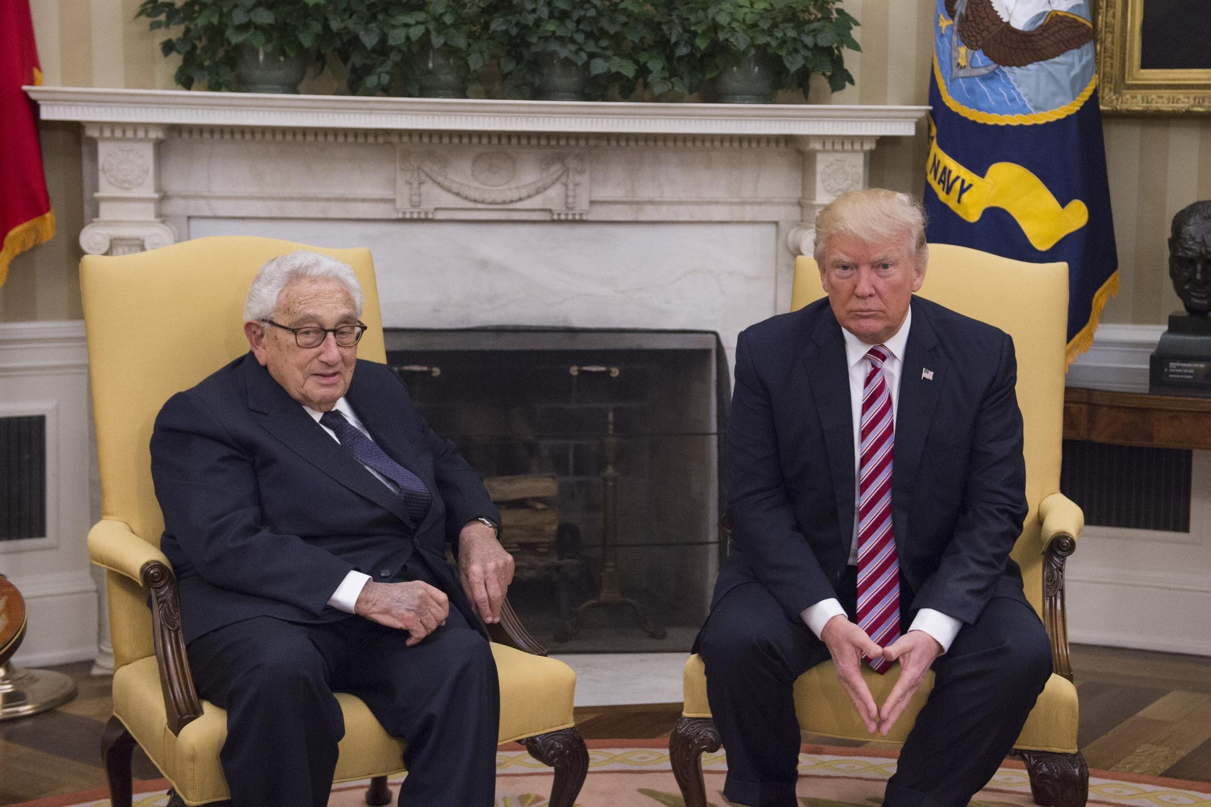 Former secretary of state Kissinger meets president Donald Trump at the White House