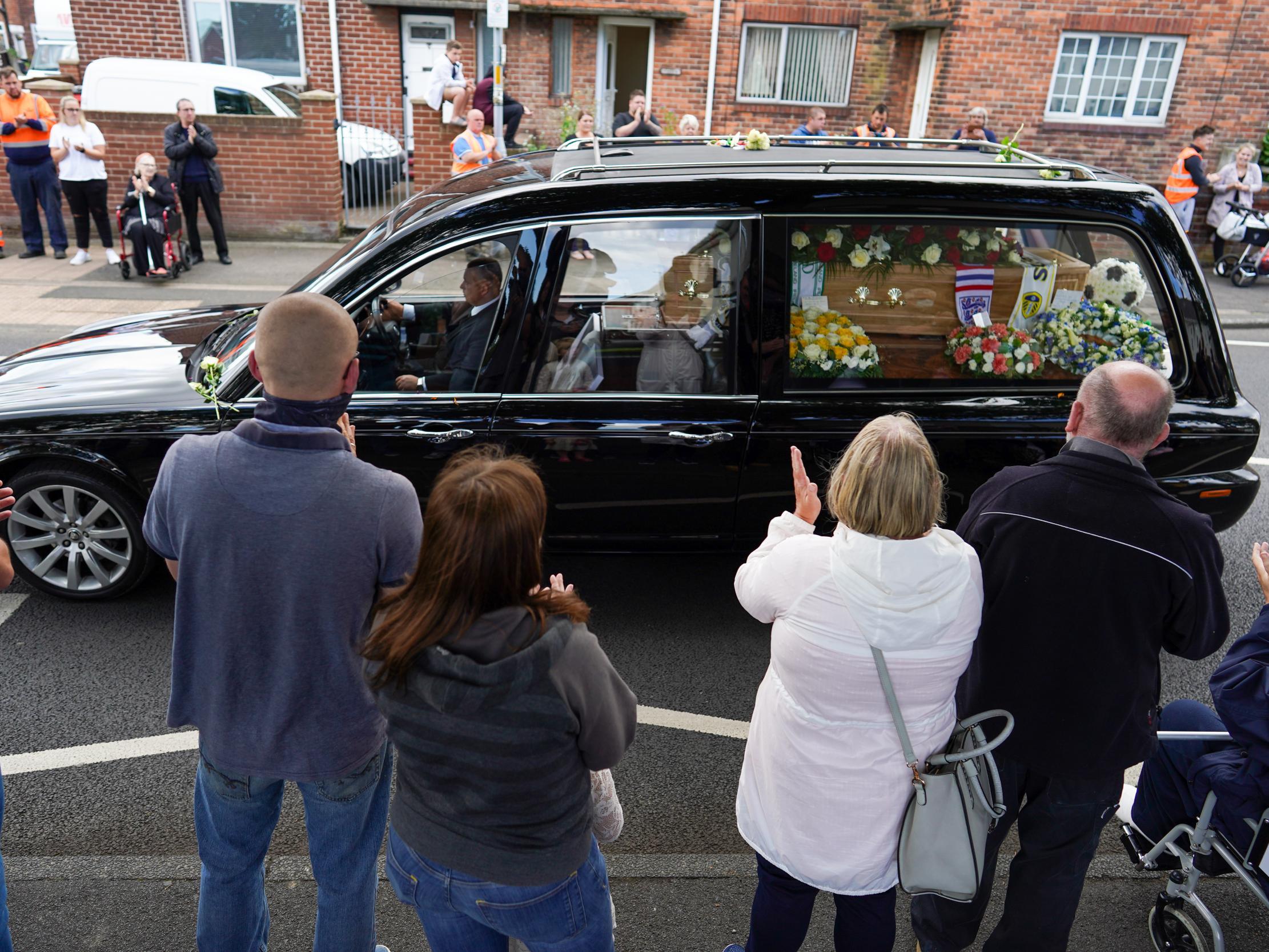Well wishers line the streets of Ashington to pay their respects