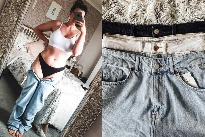 Influencer shows sizing discrepancies among popular clothing stores (Instagram / @the_Rebeccaedit)