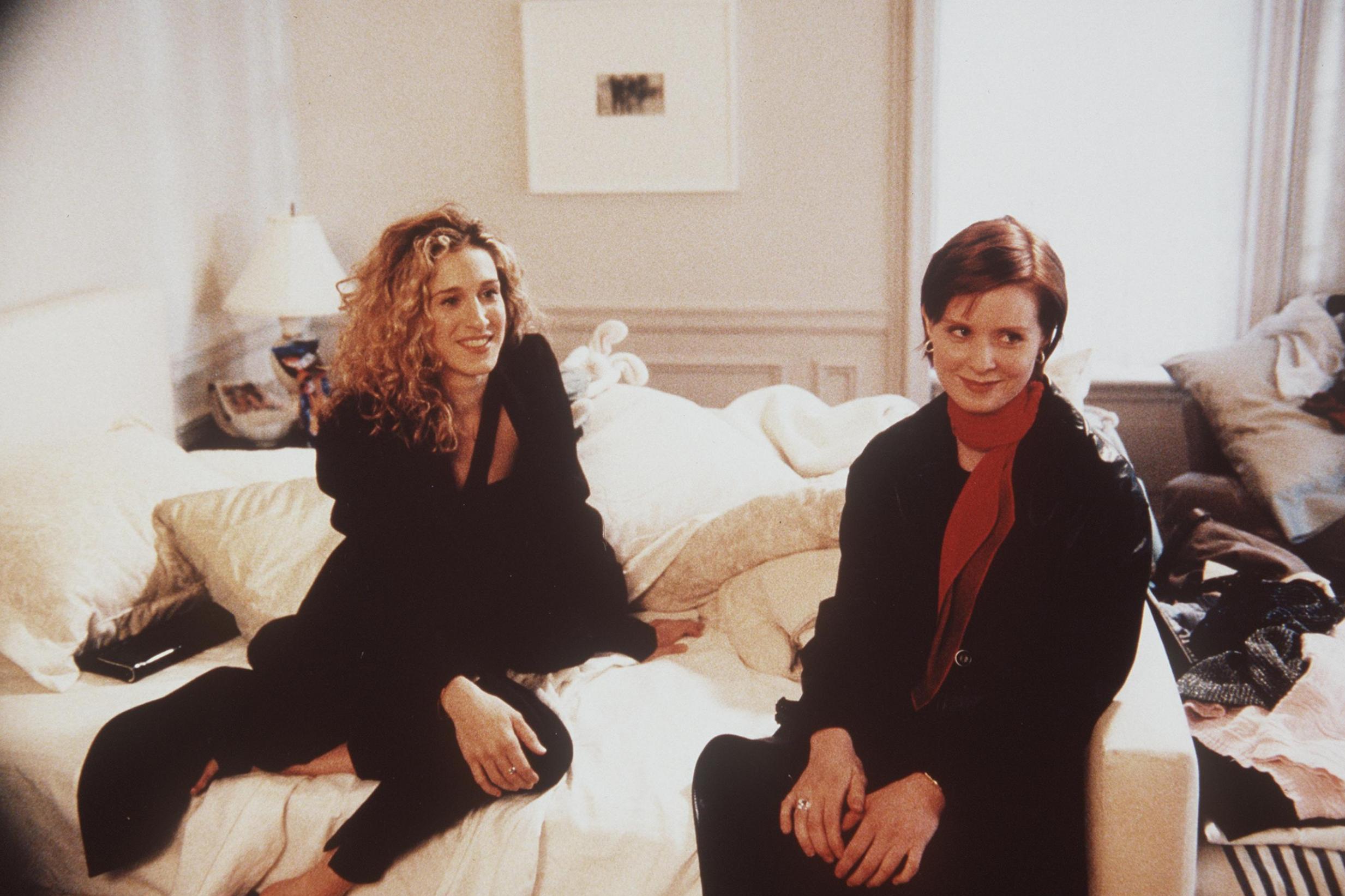 Sarah Jessica Parker and Cynthia Nixon in Sex and the City (Getty)