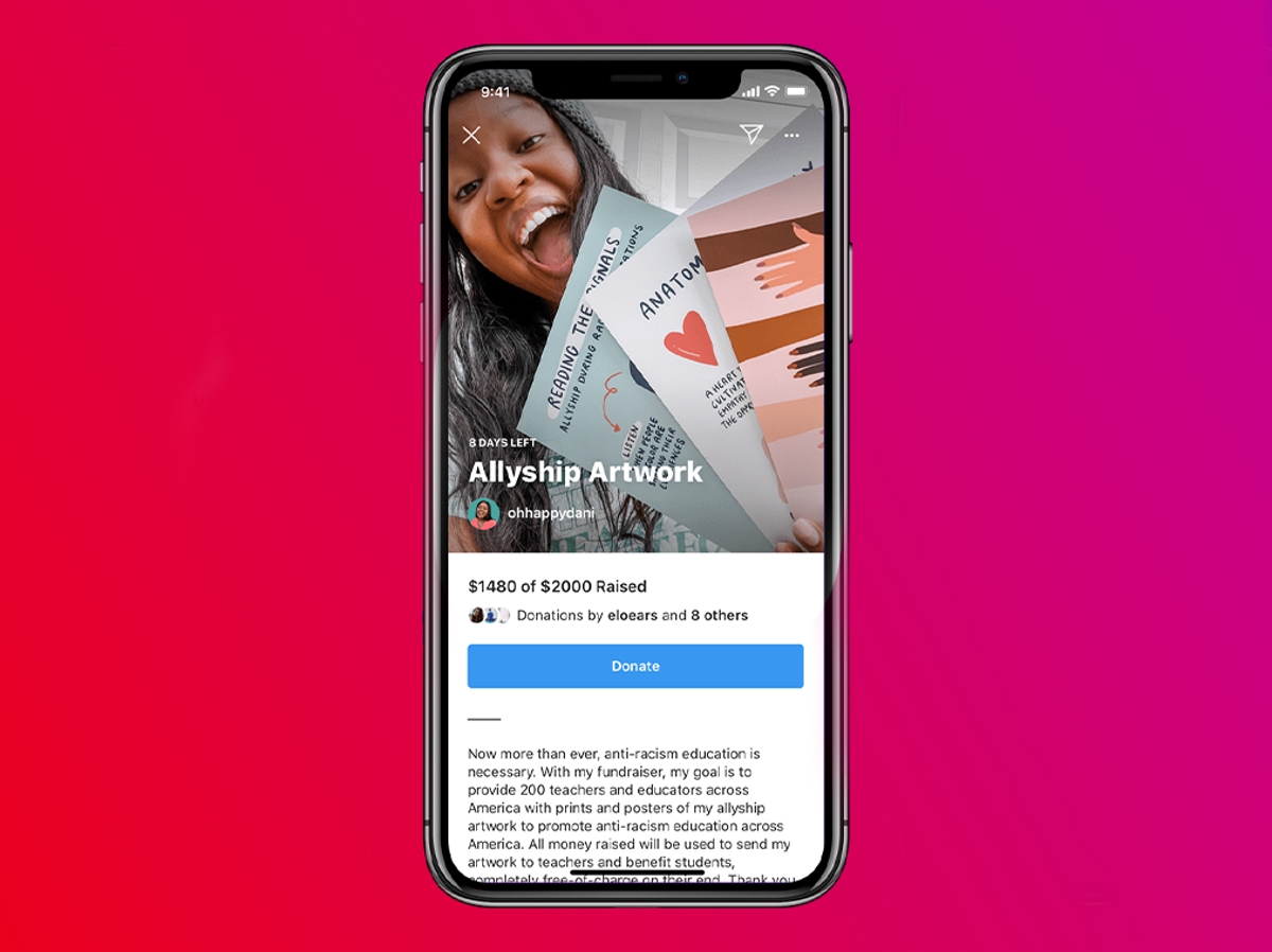 Instagram #39 donation sticker #39 test will let you raise money from your