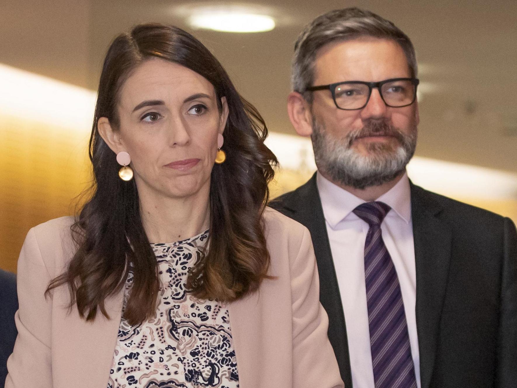 Jacinda Ardern, New Zealand's prime minister, with Iain Lees-Galloway earlier in the month