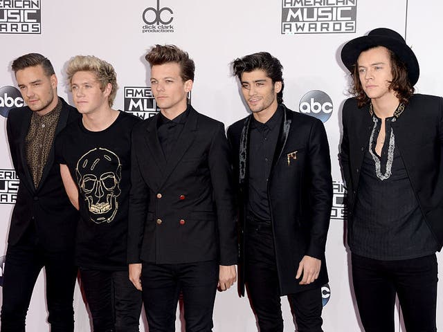 Liam Payne, Niall Horan, Louis Tomlinson, Zayn Malik and Harry Styles attend the American Music Awards in 2014