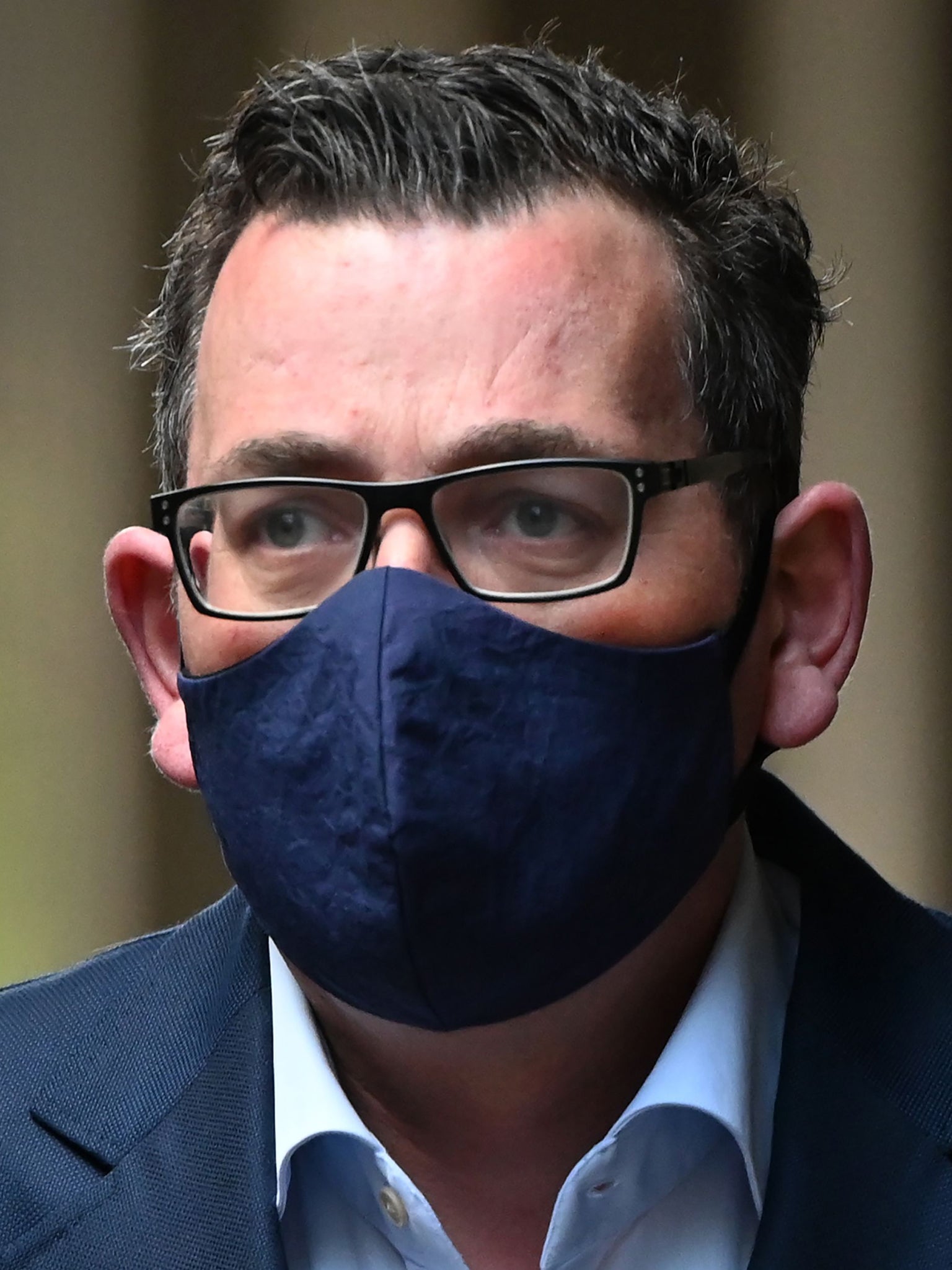 Daniel Andrews, Victoria's premier, has not said how long masks will remain law