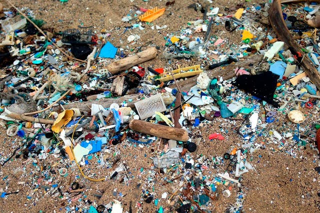 Photo from Hawaii Wildlife Fund shows microplastics at the beach at Kamilo Point in Naalehu, Hawaii