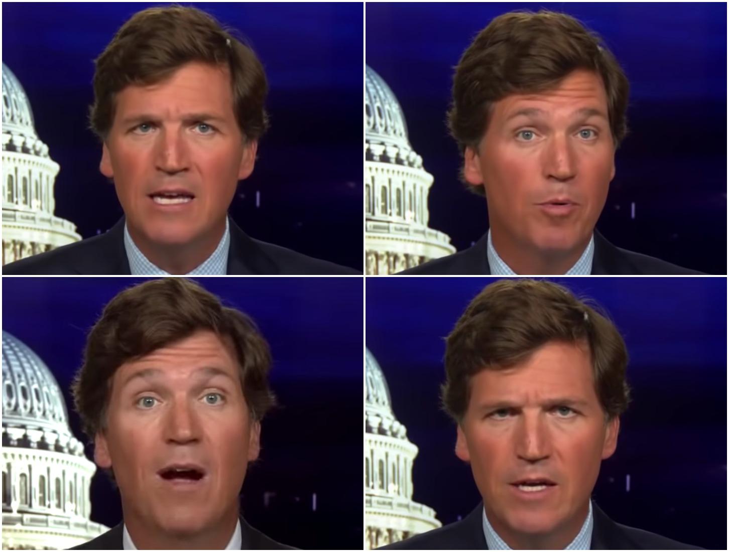 If eyes are windows to the soul, Tucker Carlson’s is black and white