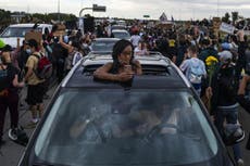 One shot after car drives through Black Lives Matter protest 
