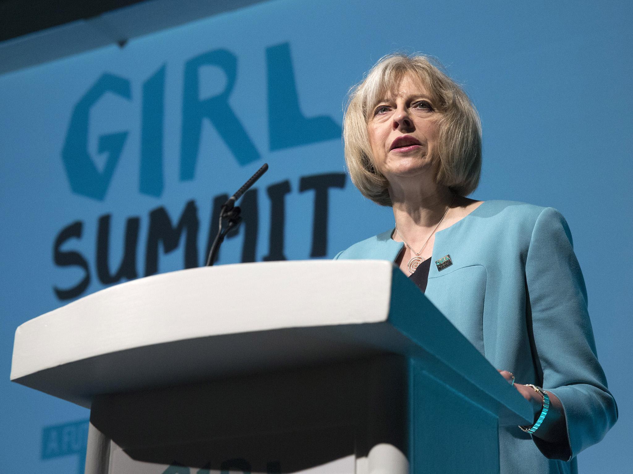 Theresa May announces the centre’s establishment at the 2014 Girl Summit