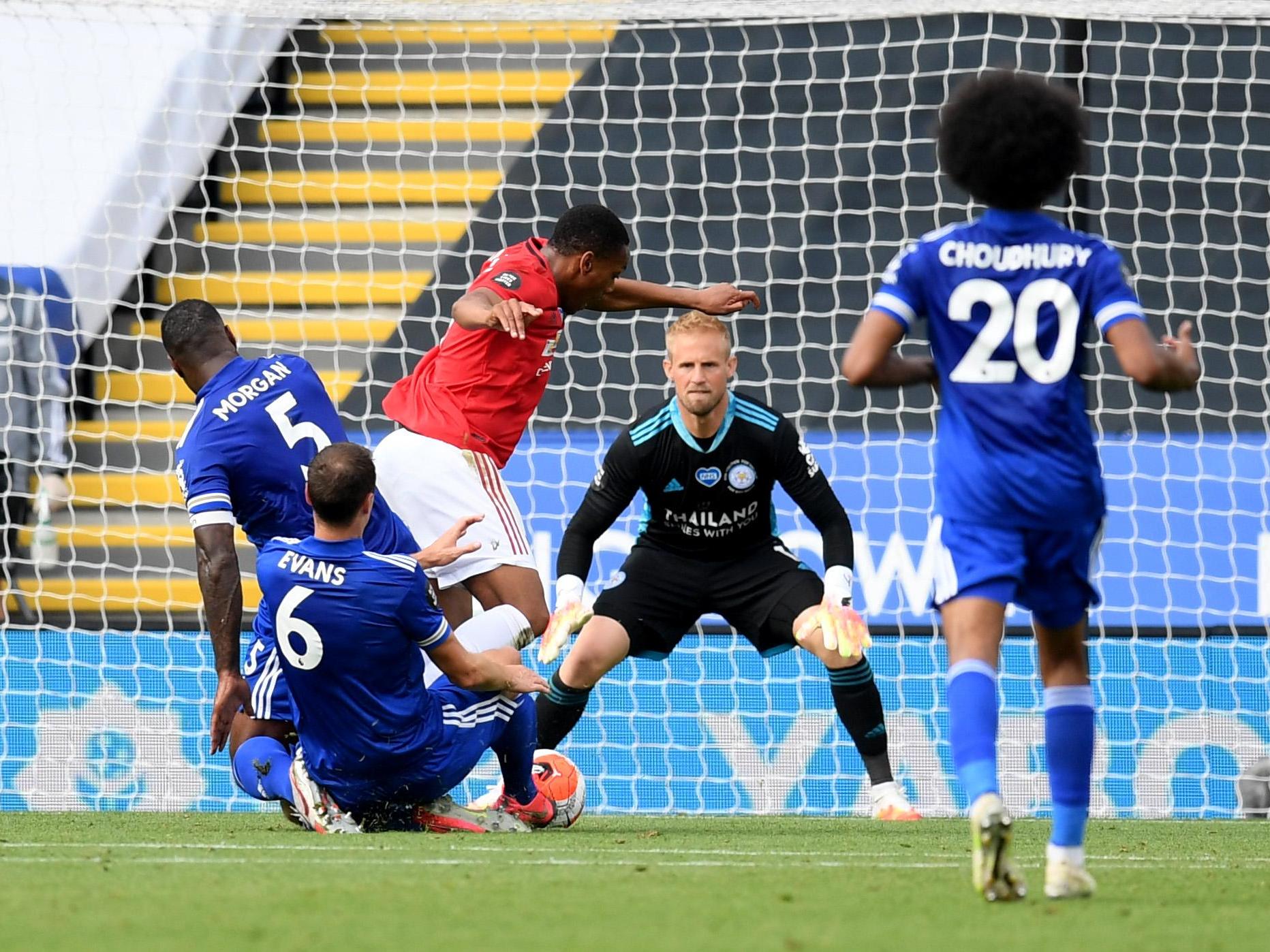 Martial was felled for a second-half penalty