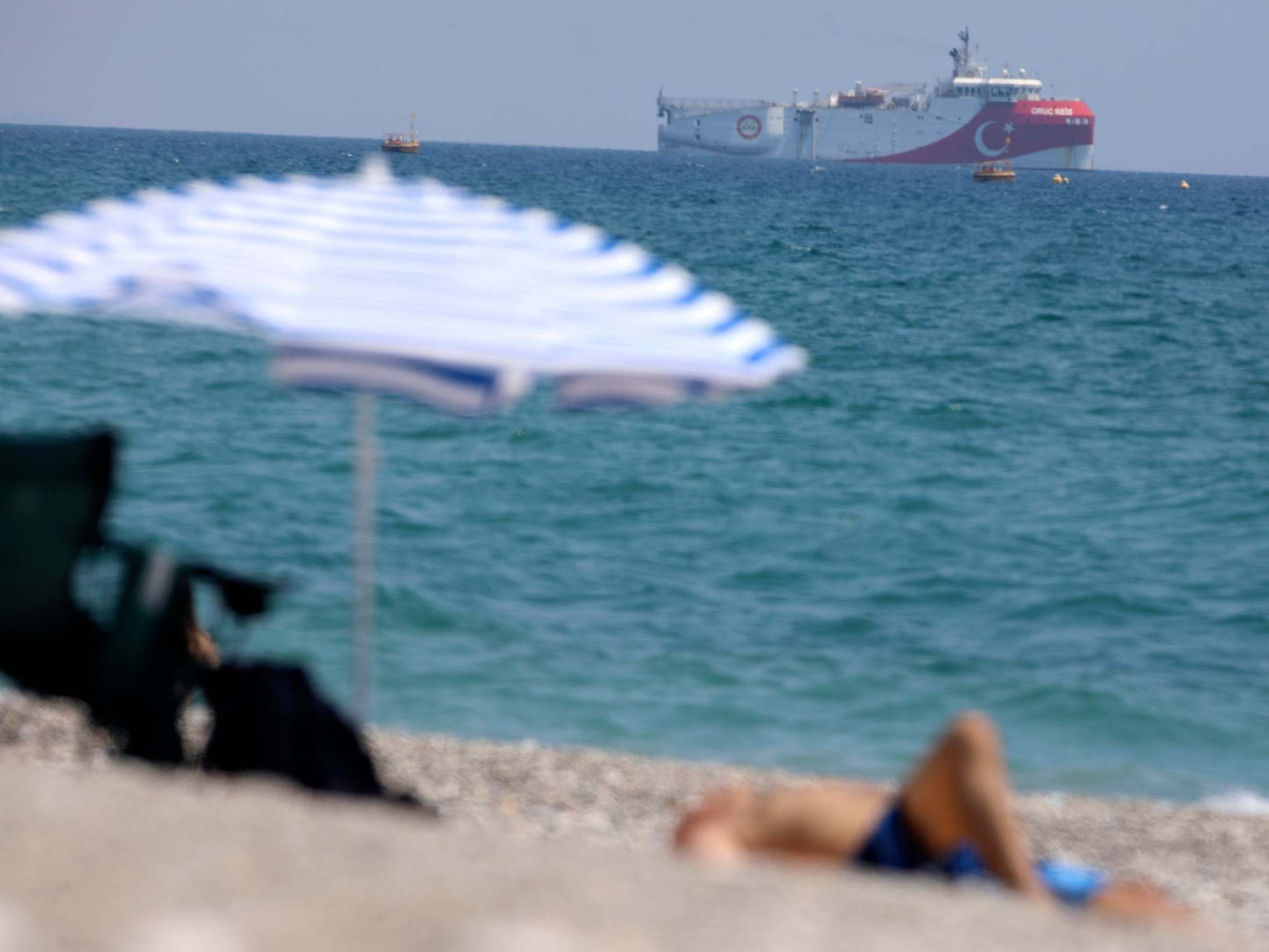 The research vessel is anchored off the southeast Turkish port of Antalya
