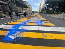 Black Lives Matter mural outside Trump Tower defaced for fourth time