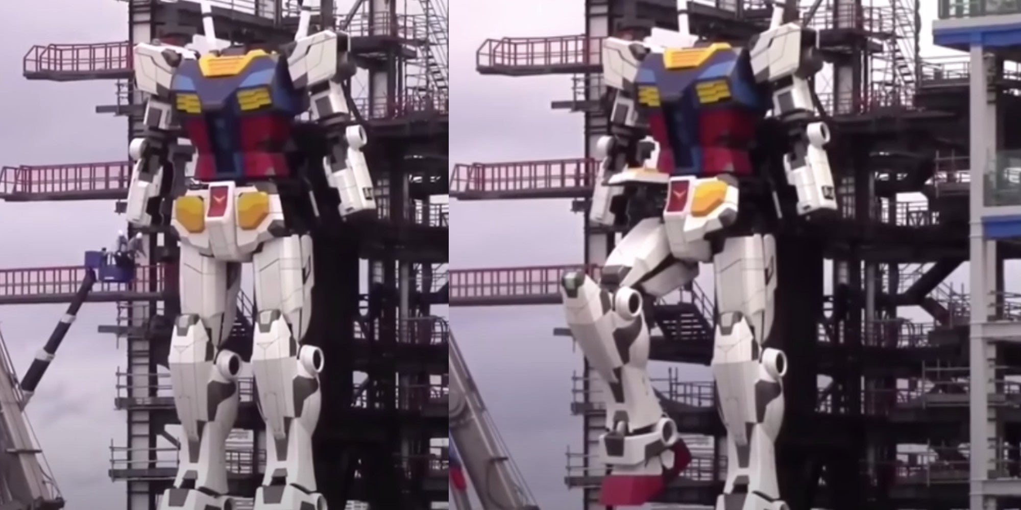 60ft tall Gundam robot takes 'test walk' in Yokohama, Japan indy100