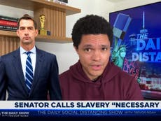 Trevor Noah condemns senator Tom Cotton for calling slavery ‘a necessary evil’