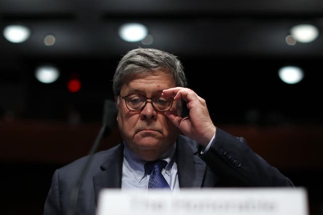 Attorney General William Barr testifies before the House Judiciary Committee in the Congressional Auditorium at the US Capitol on 28 July, 2020