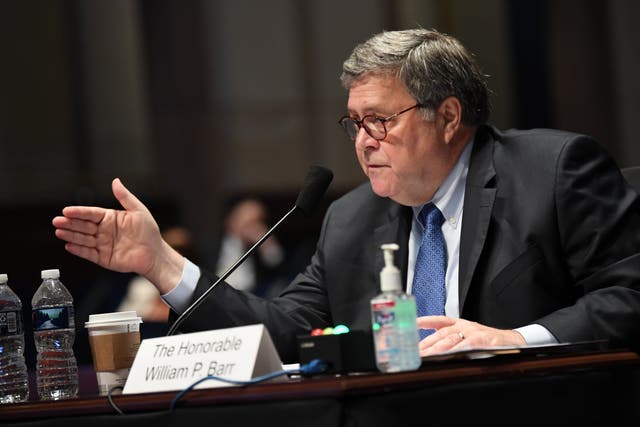 Attorney General William Barr appears before the House Judiciary Committee on 28 July, 2020