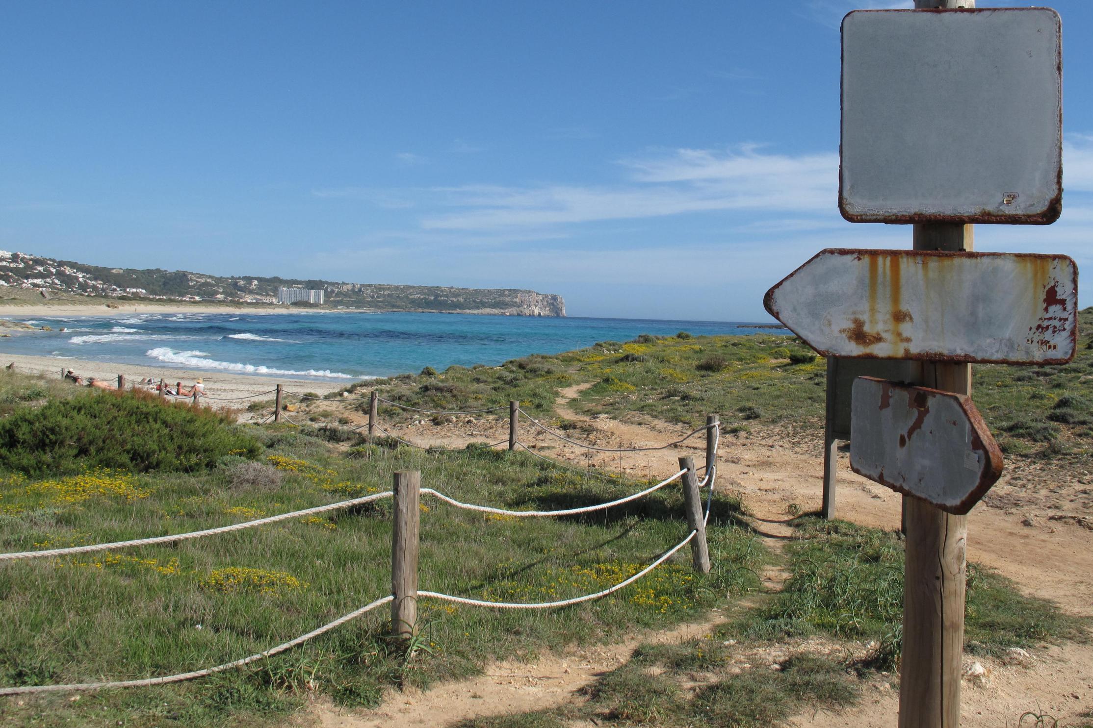Danger zone? A beach on the south side of Menorca