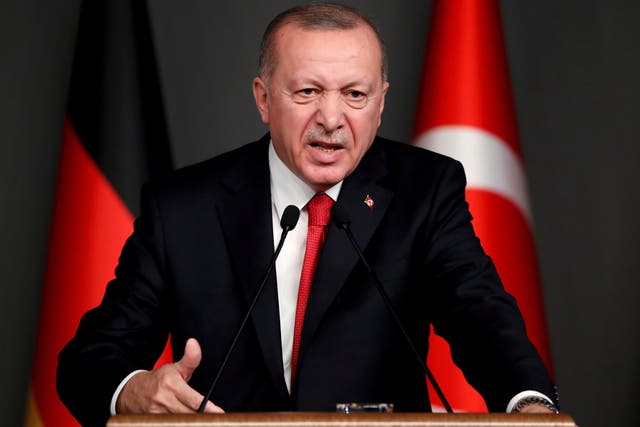 The Turkish president, Recep Tayyip Erdogan