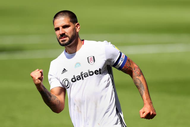 Mitrovic of Fulham celebrates