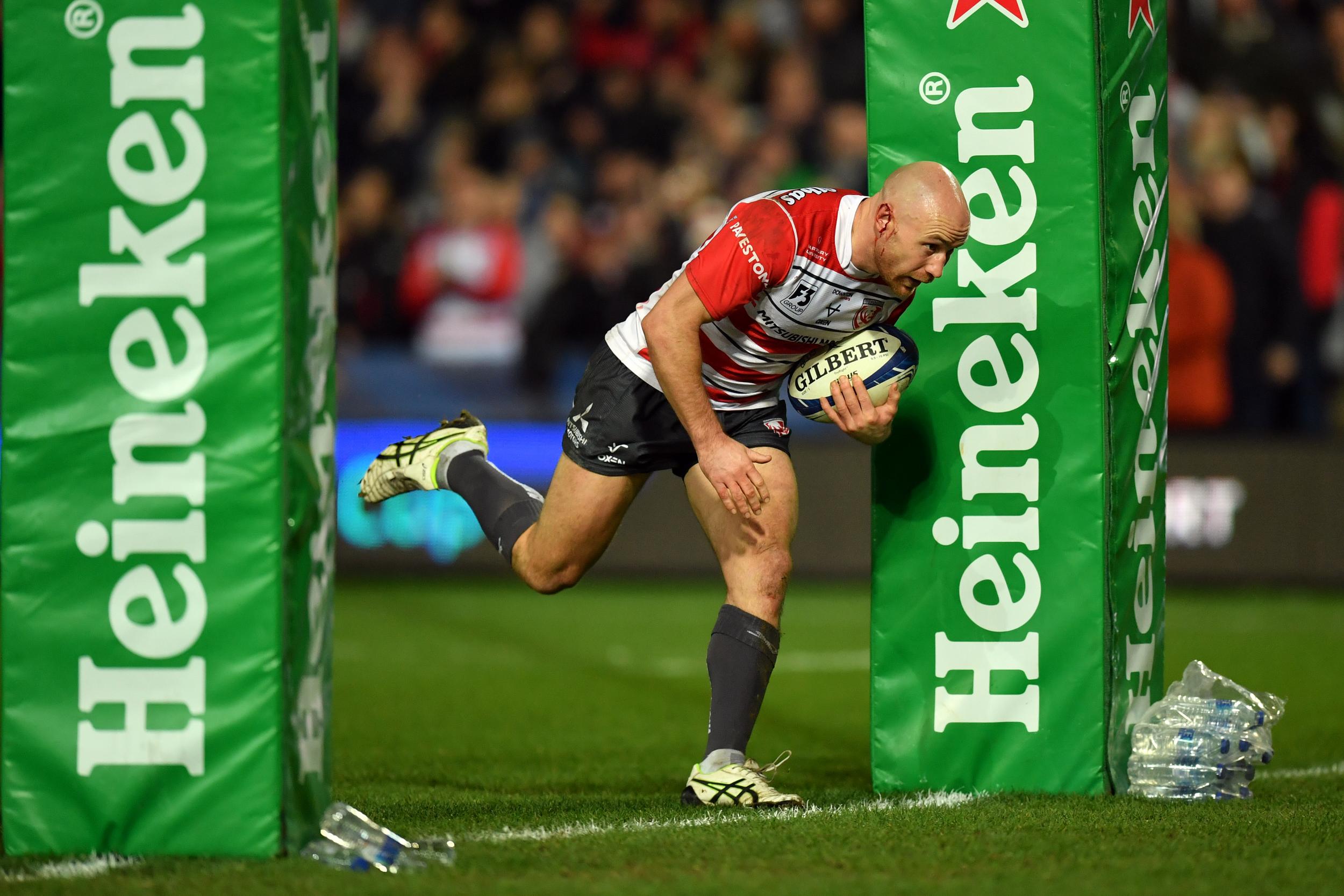 Willi Heinz in action for Gloucester