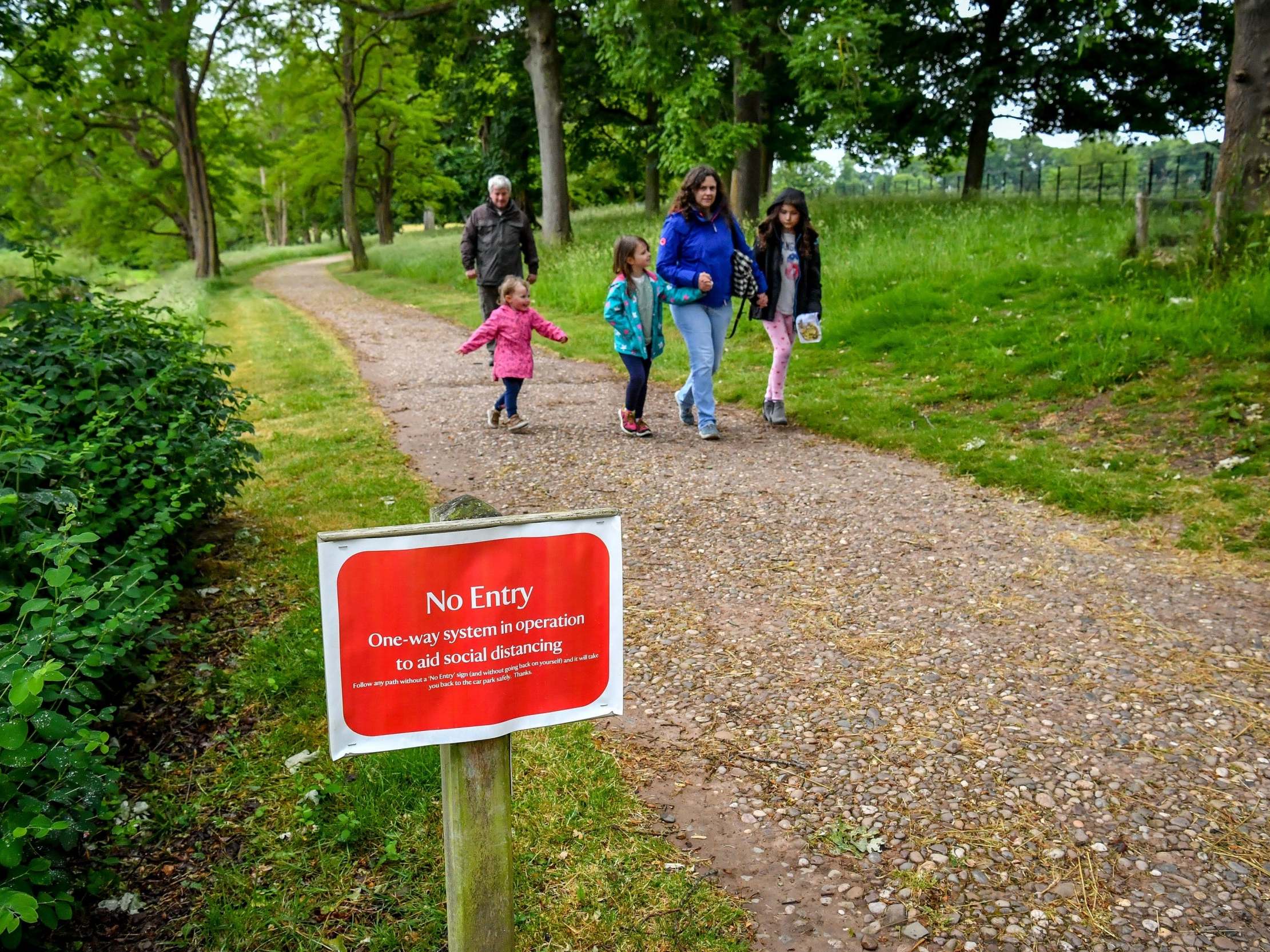 Ground rules: visitors stick to a one-way system at Attingham Park in Shropshire