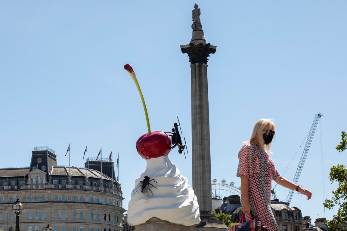 Heather Phillipson’s sculpture ‘expresses something of the fraught times that we’re currently living through’ (Getty)