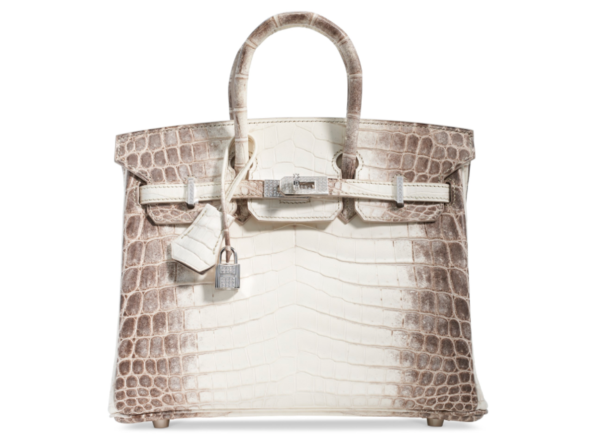 Hermes Birkin 30 Matte Himalayan Niloticus Crocodile White Brown Gray 2018