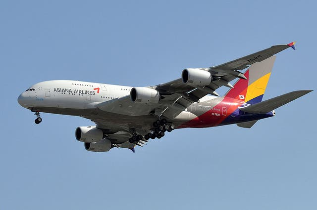 An Asiana Airlines Airbus A380