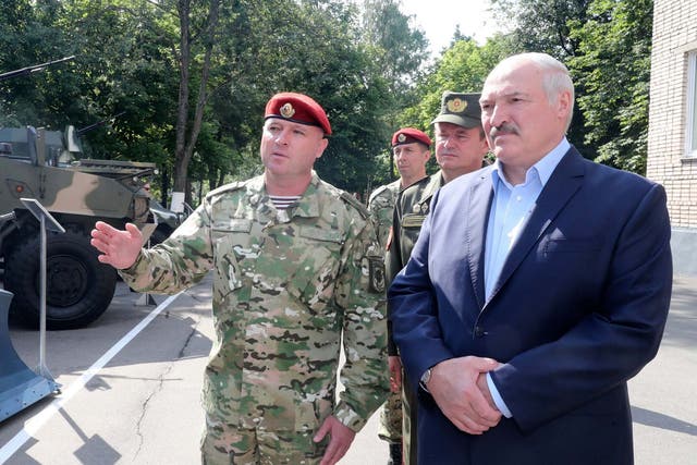 Alexander Lukashenko in Minsk on Thursday
