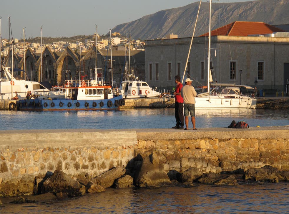 Distant dream: the harbour at Chania in Crete