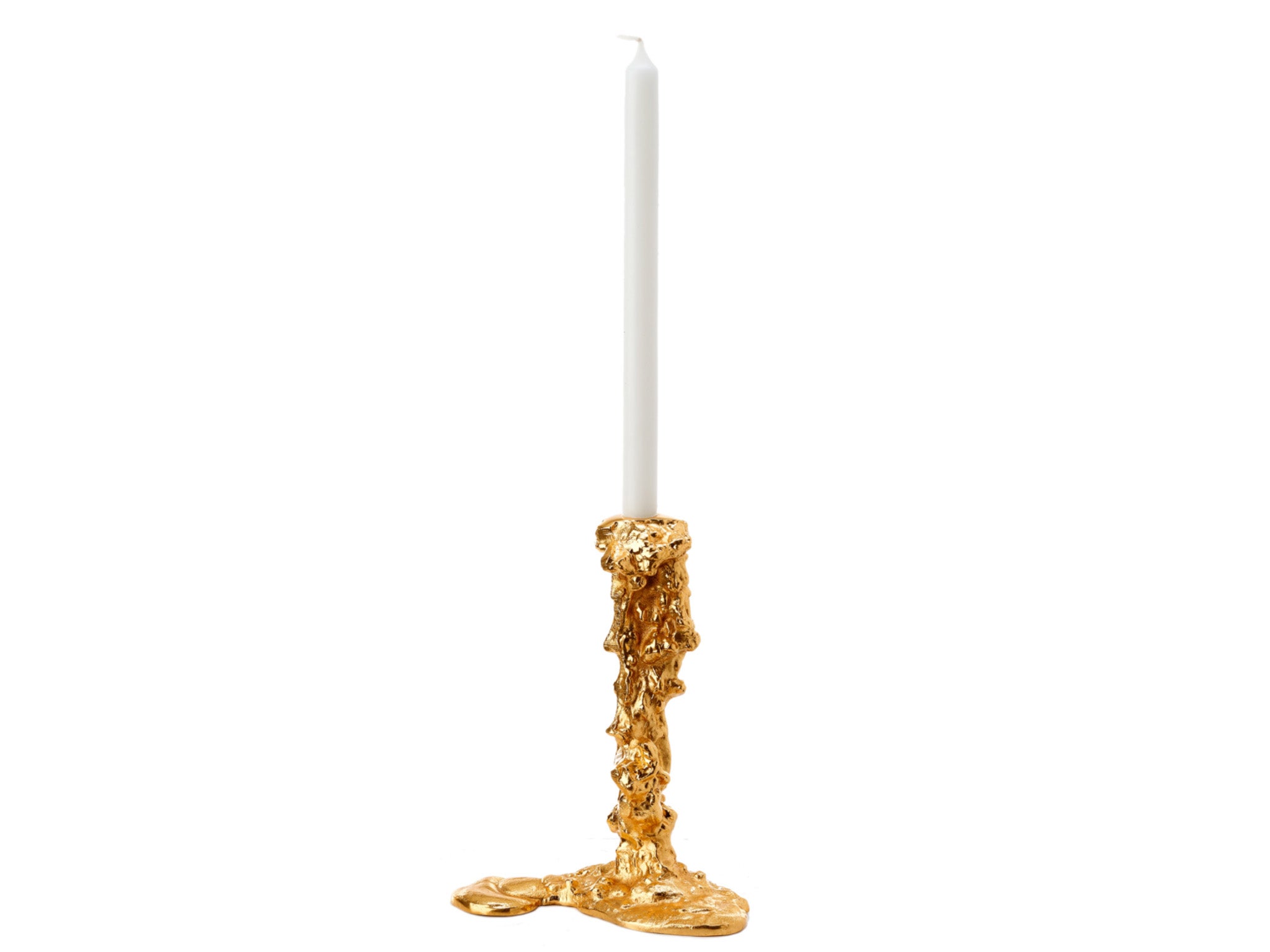 Ditch dripping wax ruining your surfaces and opt for this gold version instead