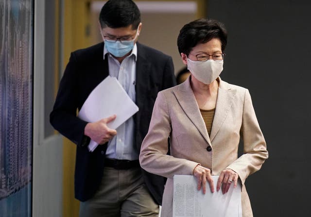 Hong Kong chief executive Carrie Lam said the decision to postpone the election was the hardest she had faced since the start of the pandemic
