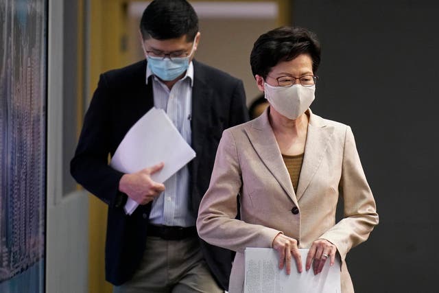 Hong Kong chief executive Carrie Lam said the decision to postpone the election was the hardest she had faced since the start of the pandemic