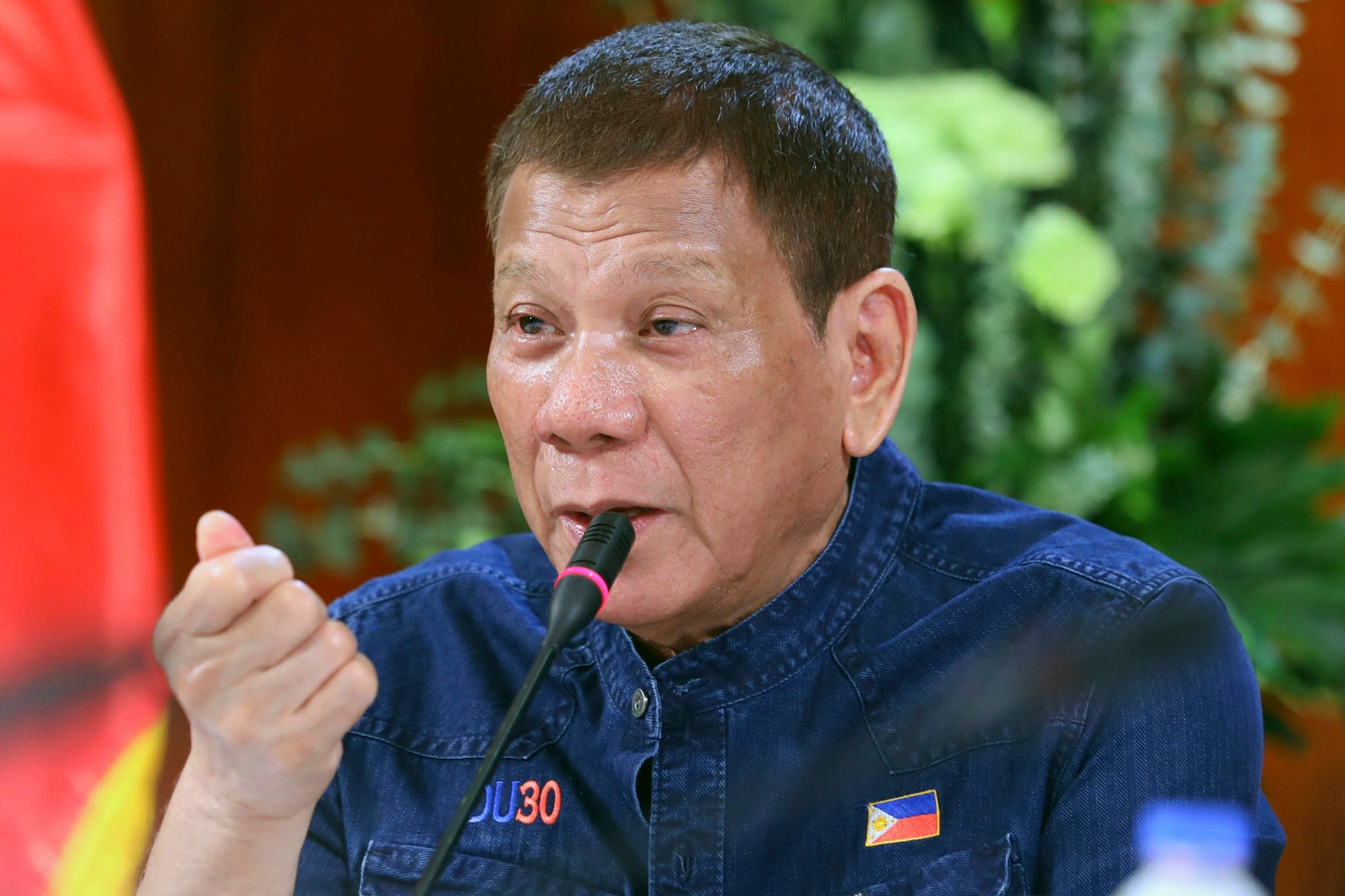 Duterte played down the virus early on in the pandemic, before gaining praise for enforcing a strict lockdown