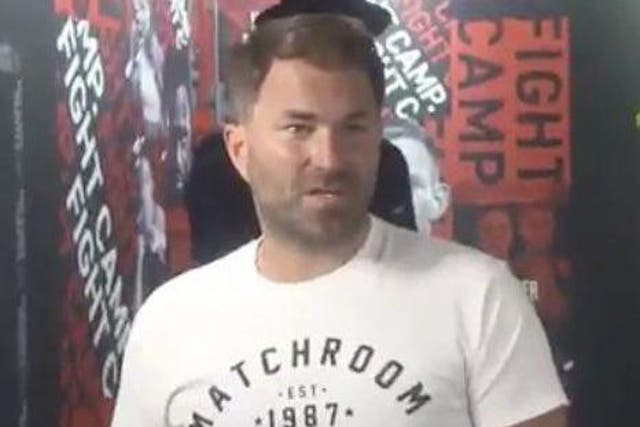Eddie Hearn swore live on Sky Sports News after believing an interview was a rehearsal