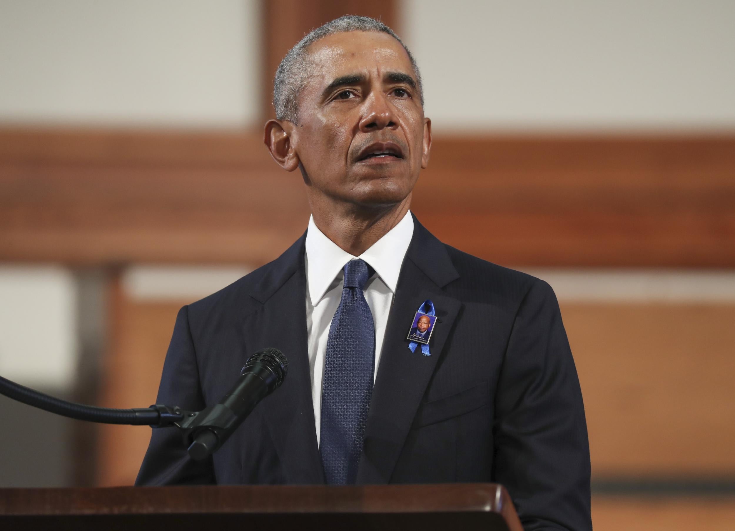Obama delivered a 40-minute eulogy to John Lewis